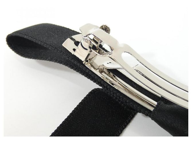 Chanel Seidenbarrette Schwarz - Ansicht 4