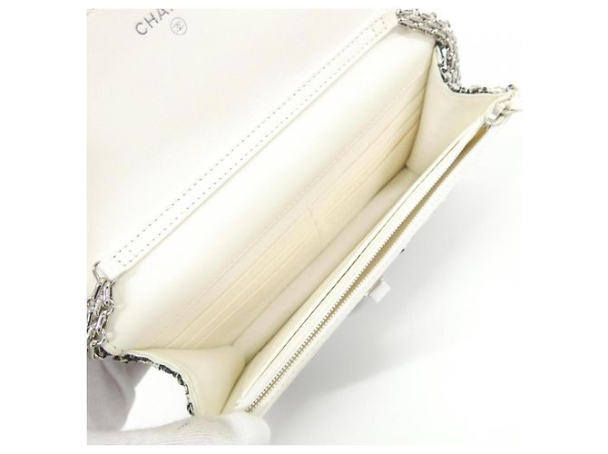 Catena per portafoglio Chanel 70328 Bianco Blu navy - vista 8