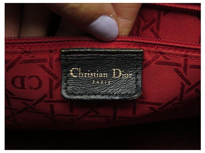 BORSA A SPALLA CHRISTIAN DIOR LADY LARGE IN PELLE CANNAGE NERA Nero - vista 13