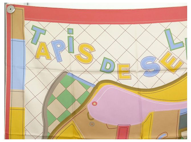 Hermès NUOVO FULLETTO HERMES DOUBLE FACE TAPIS DE SELLE H904040S QUADRATO 90 CM Multicolore - vista 3