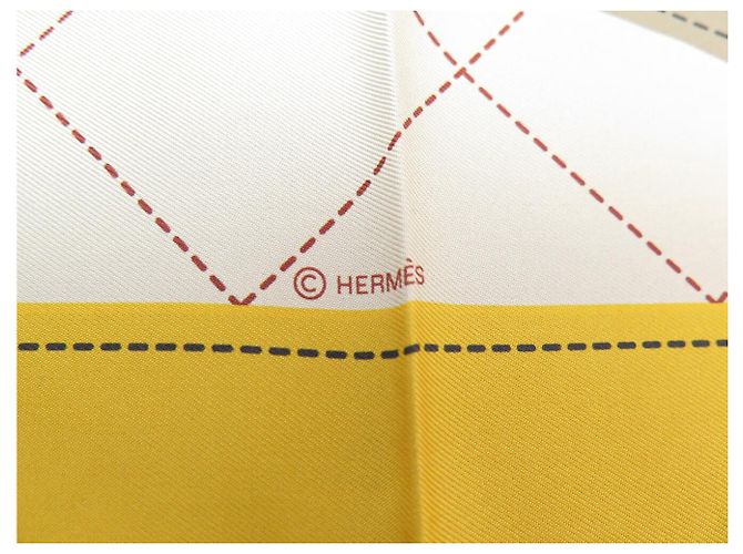Hermès NUOVO FULLETTO HERMES DOUBLE FACE TAPIS DE SELLE H904040S QUADRATO 90 CM Multicolore - vista 9