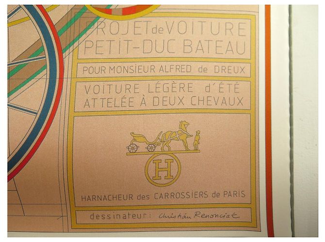 Hermès NEU HERMES PETIT DUC DOUBLE FACE CARRÉ 90 Seidentuch ORANGE - Ansicht 5