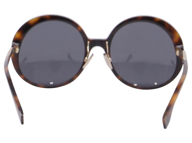 Gafas de sol Fendi FF0430/S de acetato marrón carey de forma redonda Castaño Roja - vista 3