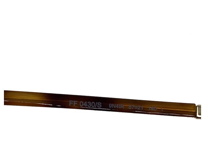 Gafas de sol Fendi FF0430/S de acetato marrón carey de forma redonda Castaño Roja - vista 5