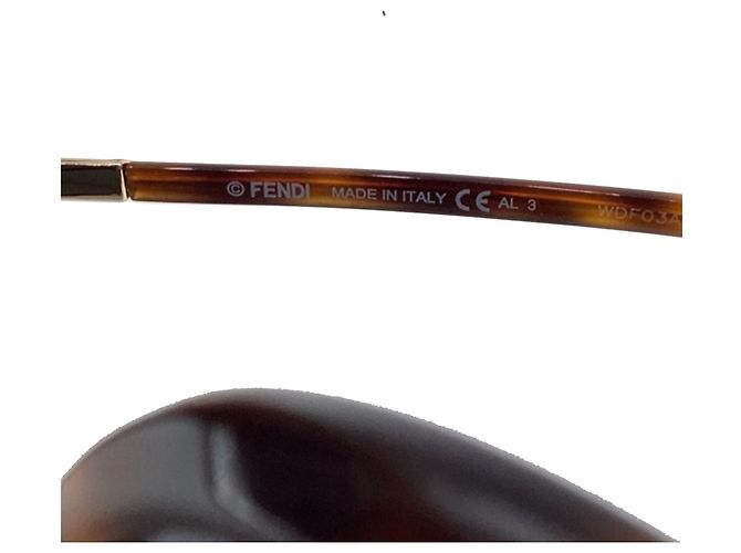 Gafas de sol Fendi FF0430/S de acetato marrón carey de forma redonda Castaño Roja - vista 7