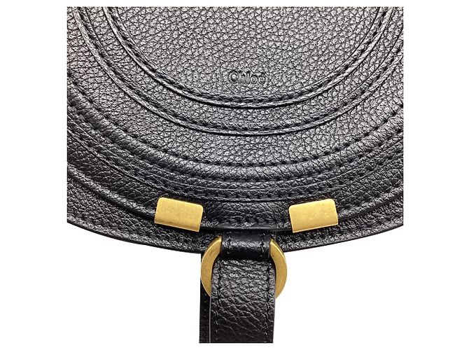 Chloé Marcie Small Crossbody Bag aus schwarzem genarbtem Kalbsleder - Ansicht 12