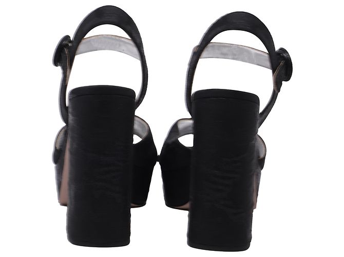 Décolleté slingback Prada in scamosciato nero - vista 3