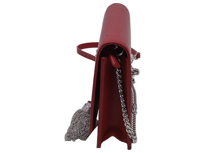 Yves Saint Laurent Borsa a tracolla Small Kate di Saint Laurent in pelle rossa con nappa Rosso - vista 3