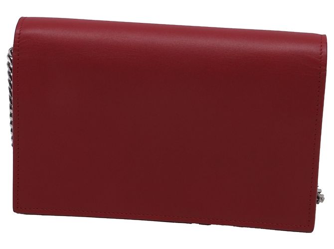 Yves Saint Laurent Borsa a tracolla Small Kate di Saint Laurent in pelle rossa con nappa Rosso - vista 4