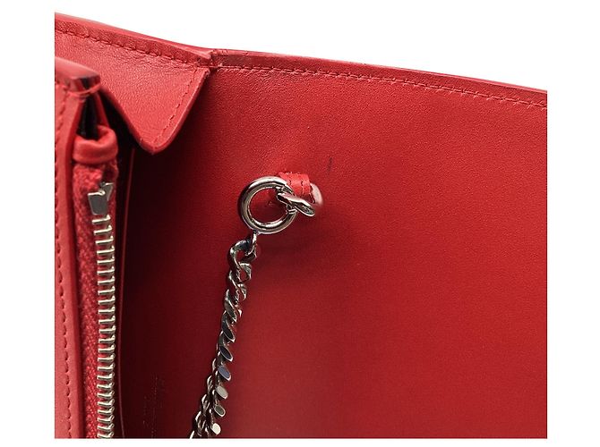Yves Saint Laurent Borsa a tracolla Small Kate di Saint Laurent in pelle rossa con nappa Rosso - vista 6
