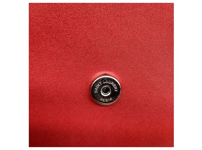 Yves Saint Laurent Borsa a tracolla Small Kate di Saint Laurent in pelle rossa con nappa Rosso - vista 7