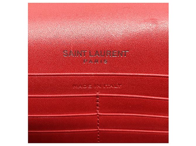 Yves Saint Laurent Borsa a tracolla Small Kate di Saint Laurent in pelle rossa con nappa Rosso - vista 9
