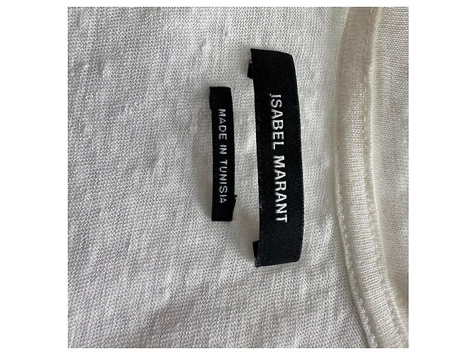 Camiseta Zankou en lino blanco Isabel Marant - vista 4