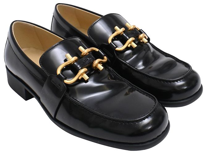 Mocassini Monsieur Bottega Veneta in vernice nera - vista 4
