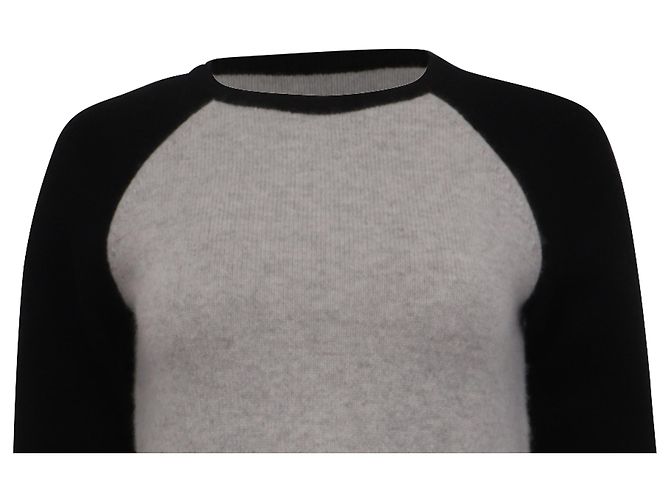Camiseta raglán baseball Re/Done Shrunken en cashmere gris - vista 2