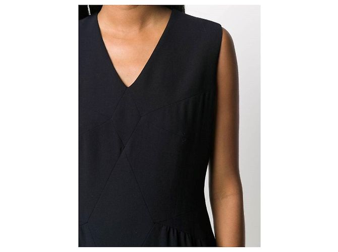 Abito Chanel con scollo a V e taglio a trapezio Nero - vista 5