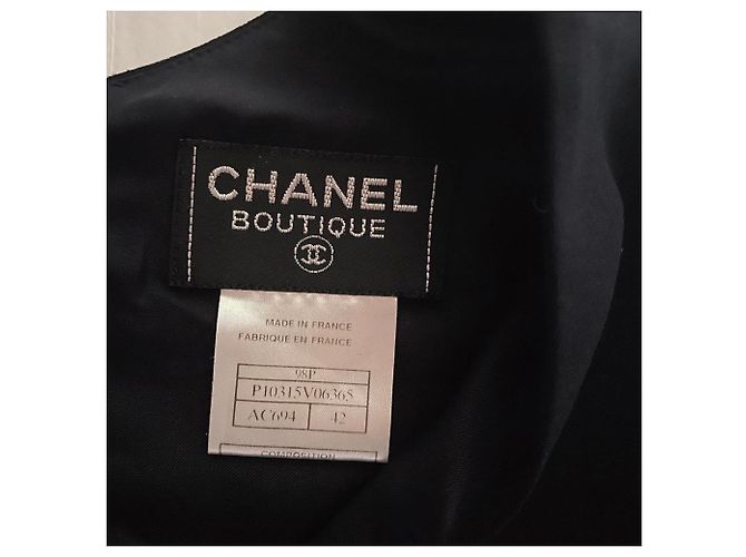 Abito Chanel con scollo a V e taglio a trapezio Nero - vista 6