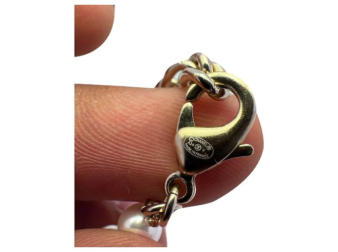 Timeless Collana Chanel CC con perle impreziosite in strass dorato D'oro - vista 10