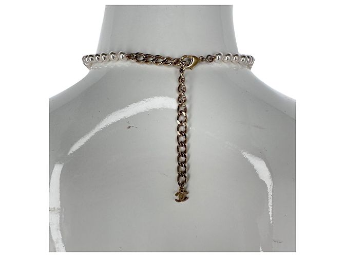 Timeless Collana Chanel CC con perle impreziosite in strass dorato D'oro - vista 4