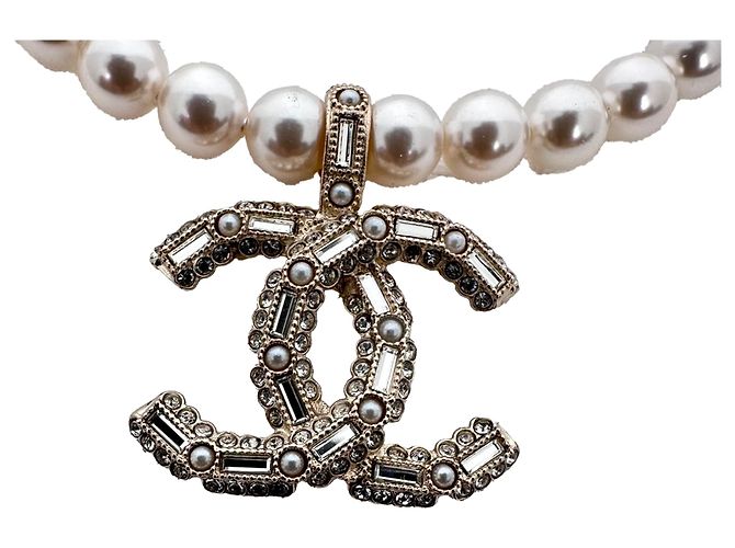 Timeless Collana Chanel CC con perle impreziosite in strass dorato D'oro - vista 6