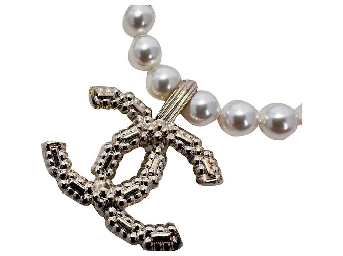 Timeless Collana Chanel CC con perle impreziosite in strass dorato D'oro - vista 9