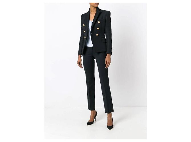 Pantalones de lana Slim-Fit Gianni Versace Negro - vista 4