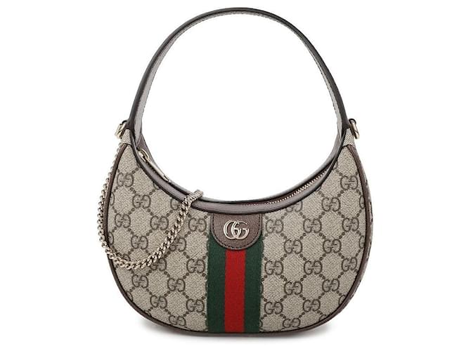 Gucci Piccola borsa a tracolla Ophidia Marrone - vista 2