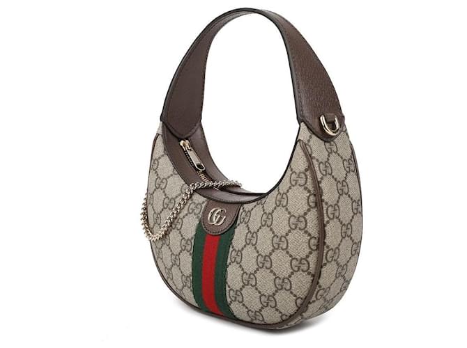 Gucci Piccola borsa a tracolla Ophidia Marrone - vista 3