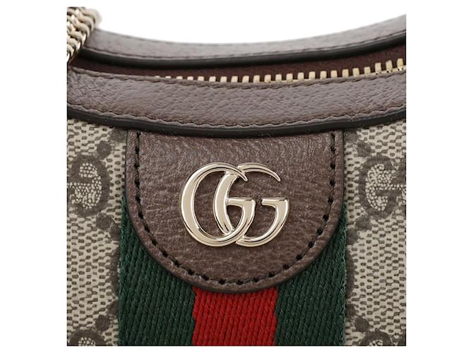 Gucci Piccola borsa a tracolla Ophidia Marrone - vista 8