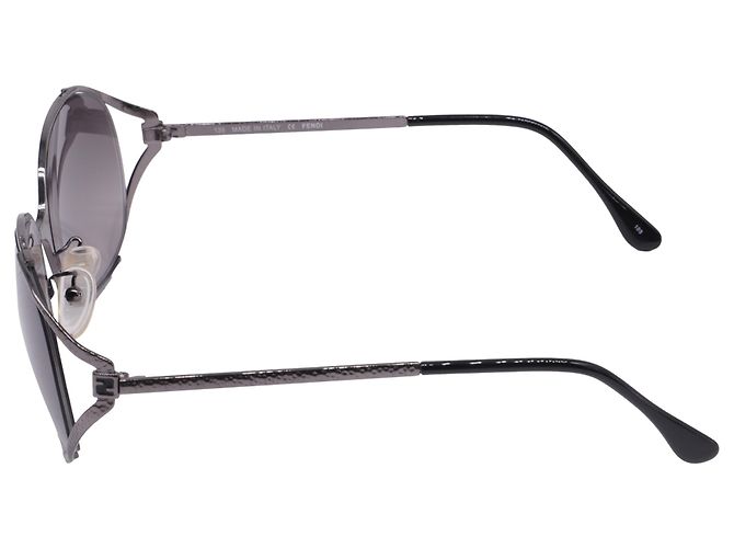 Fendi FS5166K Sonnenbrille aus grauem Metall - Ansicht 2