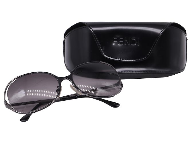 Fendi FS5166K Sonnenbrille aus grauem Metall - Ansicht 5