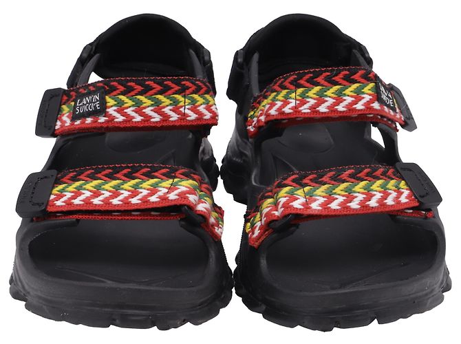 Sandali Lanvin x Suicoke Wake Curb in gomma nera Nero - vista 2
