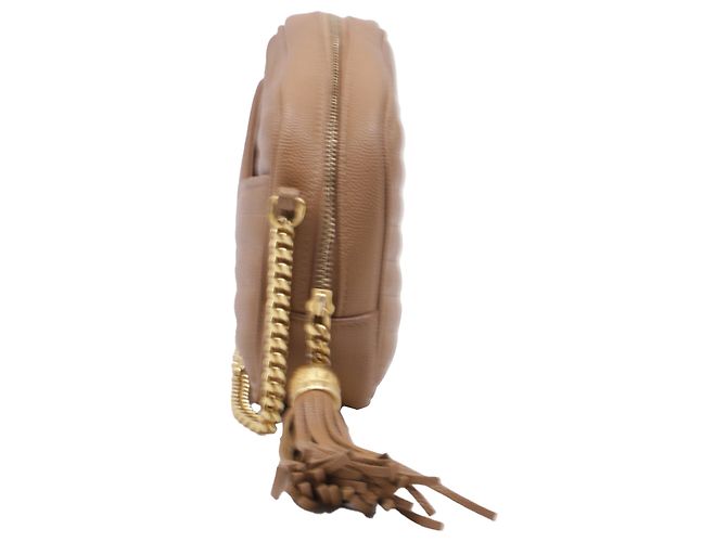 Yves Saint Laurent Borsa a tracolla Mini Lou Chevron in pelle beige Saint Laurent Stampa python - vista 4