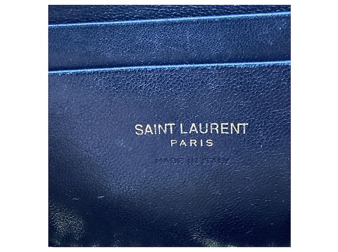 Yves Saint Laurent Borsa a tracolla Mini Lou Chevron in pelle beige Saint Laurent Stampa python - vista 8