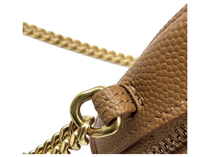Yves Saint Laurent Borsa a tracolla Mini Lou Chevron in pelle beige Saint Laurent Stampa python - vista 9