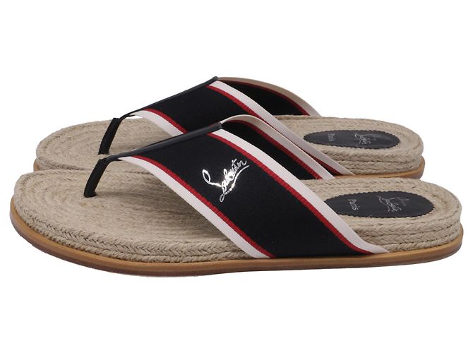 Sandali Hot Flip Christian Louboutin in Jute Multicolore - vista 4