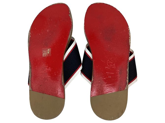 Sandali Hot Flip Christian Louboutin in Jute Multicolore - vista 8