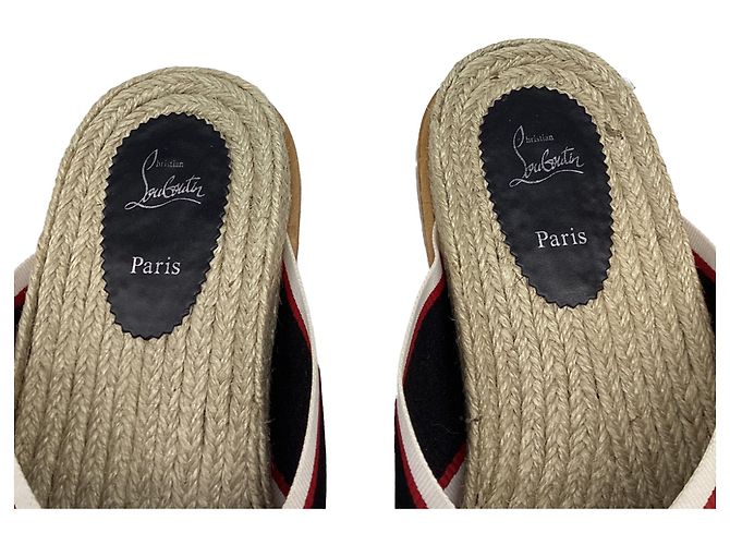Sandali Hot Flip Christian Louboutin in Jute Multicolore - vista 9