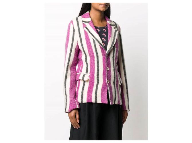 Comme Des Garcons Comme des Garçons Gestreifte Wolljacke Mehrfarben - Ansicht 3