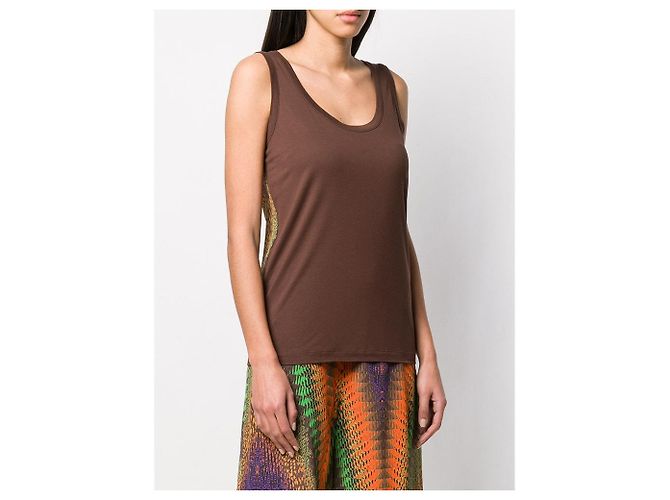 Top sin mangas de dos tonos Missoni Castaño - vista 3