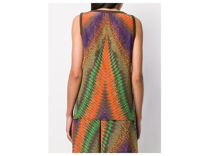 Top sin mangas de dos tonos Missoni Castaño - vista 5