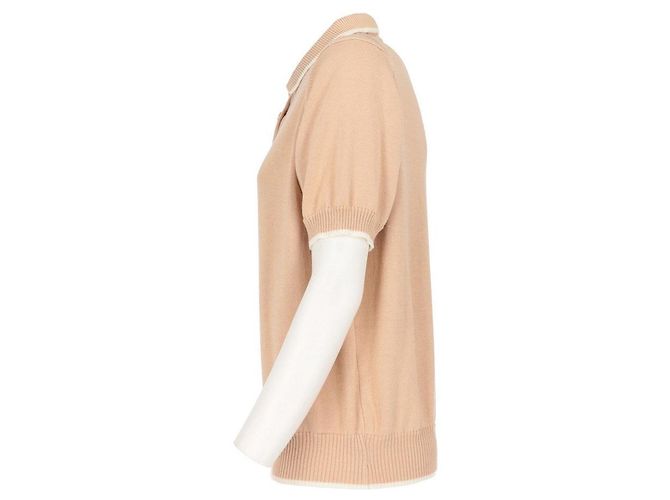 Givenchy Sport Polo mit Rippstrickbesatz Braun Beige - Ansicht 2