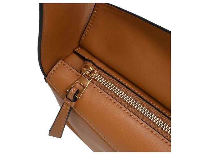 Loewe Puzzle Hobo in pelle di vitello Tan Marrone Rosso - vista 10
