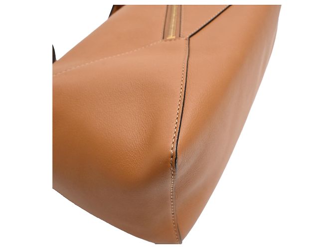 Loewe Puzzle Hobo in pelle di vitello Tan Marrone Rosso - vista 14