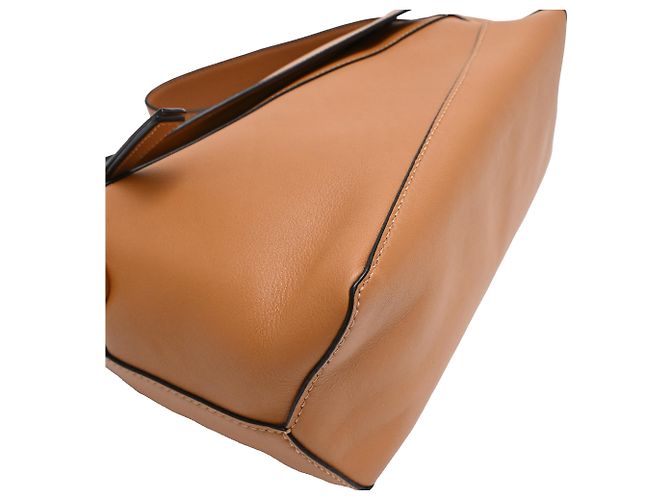 Loewe Puzzle Hobo in pelle di vitello Tan Marrone Rosso - vista 16
