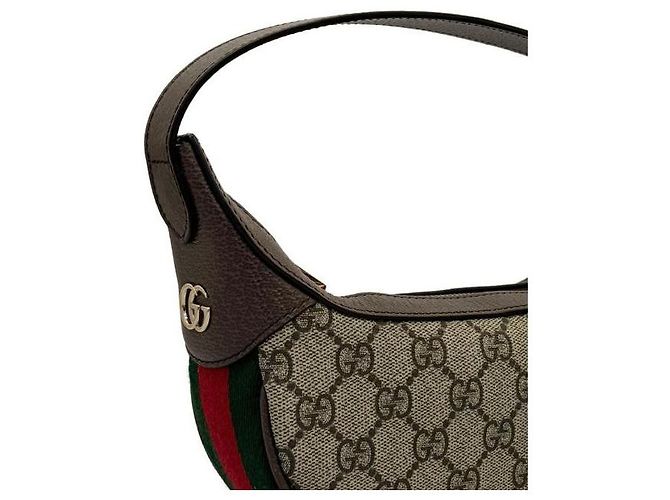 Gucci Piccola borsa a tracolla Ophidia Marrone - vista 3