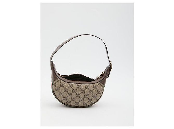 Gucci Piccola borsa a tracolla Ophidia Marrone - vista 5