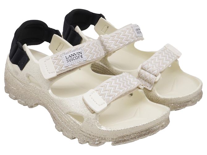 Sandalias Suicoke x Lanvin Wake Curb LNV en caucho blanco - vista 3