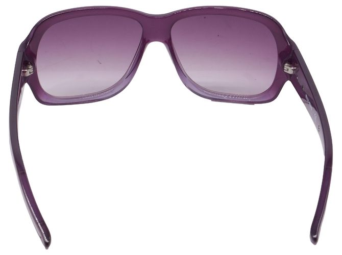 Miu Miu eckige Sonnenbrille mit violettem Acetat Lila - Ansicht 4