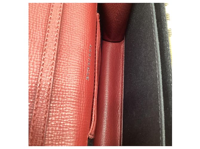 Borsa a tracolla piccola Burberry Derby House Check in pelle di vitello rossa Rosso - vista 12